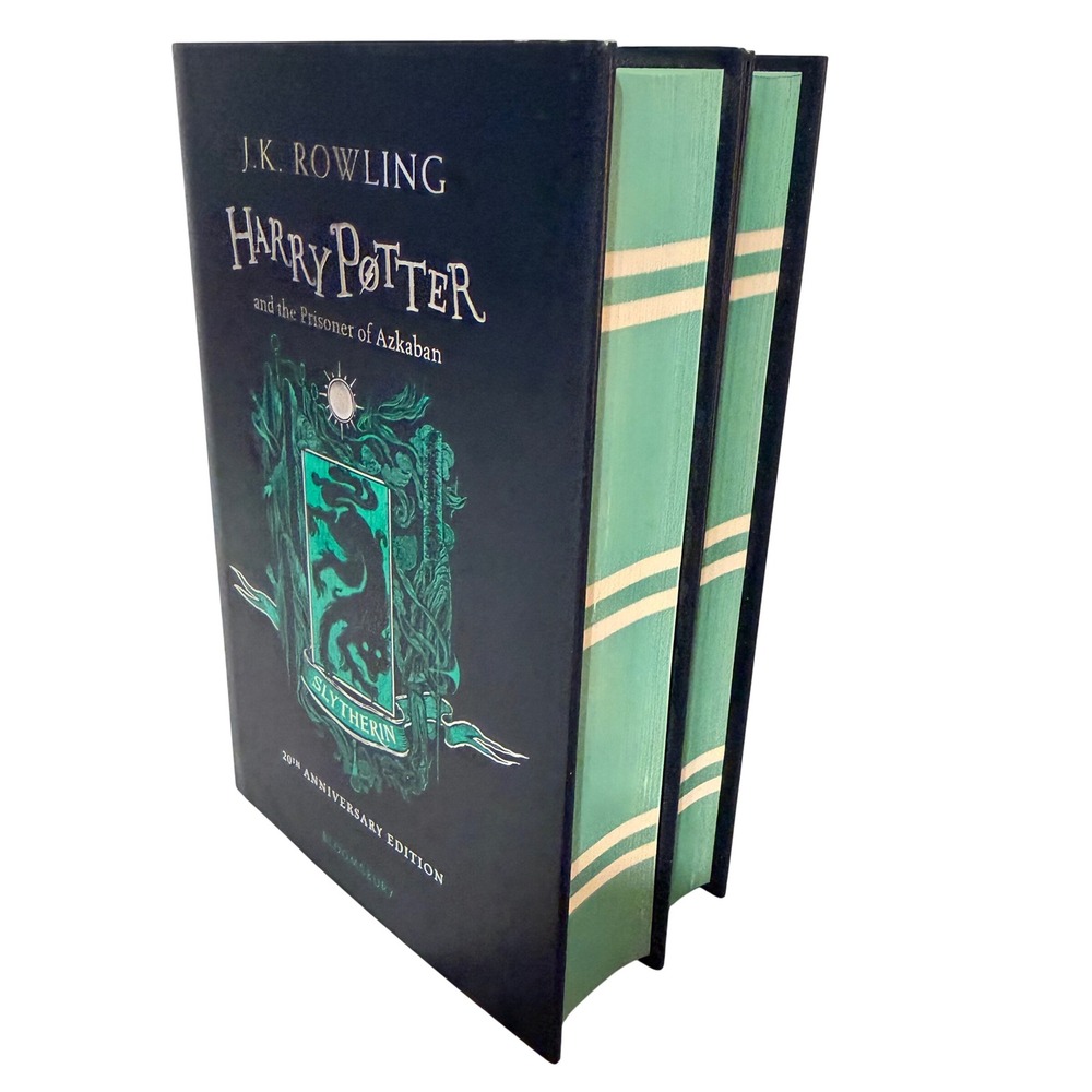 2 HARRY POTTER Slytherin 20th Anniversary Bloomsbury Hardback Books Azkaban